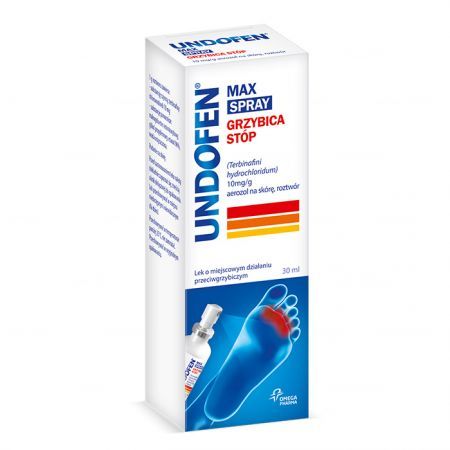 Undofen, Max Spray Grzybica Stóp 10mg/g, aerozol na skórę, 30ml