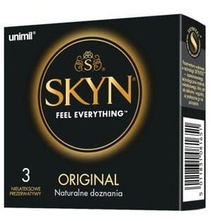 Unimil Skyn, prezerwatywy bezlateksowe Original, 3 sztuki