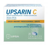 Upsarin C (330mg+200mg), 20 tabletek musujących KRÓTKA DATA 08/2022
