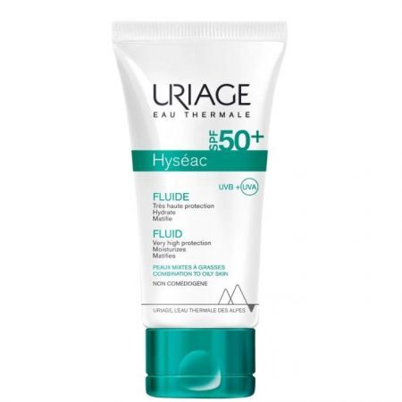 Uriage Hyseac, fluid przeciwsłoneczny do cery trądzikowej, SPF 50+, 50ml