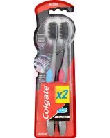 USZKODZONE OPAKOWANIE Colgate 360 Black, szczoteczka do zębów, medium, 2 sztuki