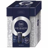 USZKODZONE OPAKOWANIE Nivea Men Deep Collection, woda po goleniu, 100ml + krem, 75ml + roll-on, 50ml + żel pod prysznic, 250ml