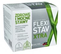 USZKODZONY KARTONIK Flexi Stav Xtra, proszek, smak porzeczkowo-żurawinowy, 30 saszetek