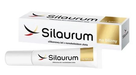 USZKODZONY KARTONIK Silaurum, silikonowy żel na blizny z nanokoloidem złota, 15ml