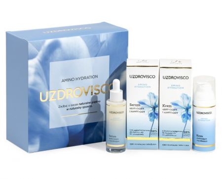 Uzdrovisco Amino Hydration, krem ujędrniający i nawilżający, 50ml + serum ujędrniające i nawilżające, 30ml