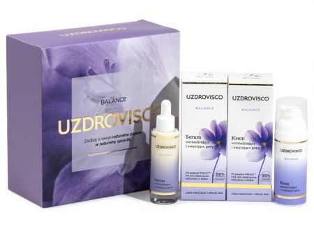 Uzdrovisco Balance, krem normalizujący i zwężający pory, 50ml + serum normalizujące i zwężające pory, 30ml