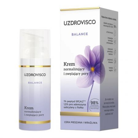 Uzdrovisco Balance, krem normalizujący i zwężający pory, cera mieszana i wrażliwa, 50ml