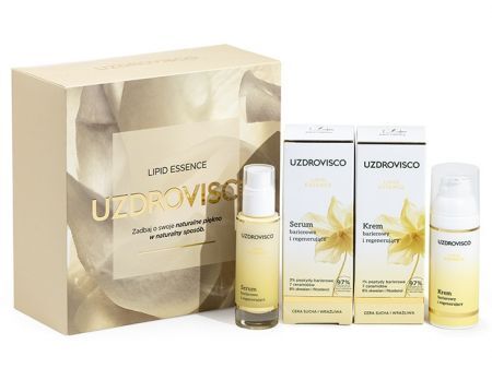 Uzdrovisco Lipid Essence, krem barierowy i regenerujący, 50ml + serum barierowe i regenerujące, 30ml
