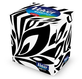Velvet, chusteczki higieniczne, Cube, 56 sztuk
