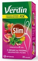 Verdin fix Slim, mieszanka ziołowa z opuncją figową, grejpfrutem i Pu-erh, 20 saszetek