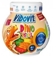 Vibovit Dino, żelki, smak owocowy, dla dzieci po 4 roku życia, 50 sztuk