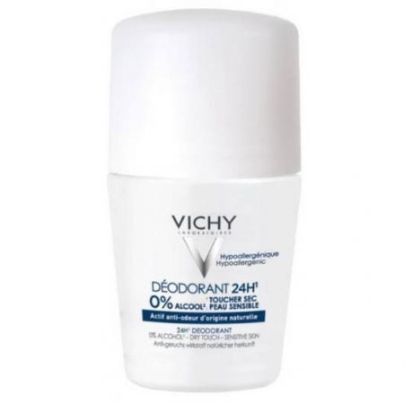 Vichy, antyperspirant 24h, do skóry wrażliwej lub po depilacji, roll-on, 50ml