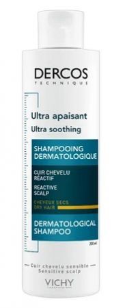Vichy Dercos Ultra Soothing, szampon ultrakojący do włosów suchych, 200ml
