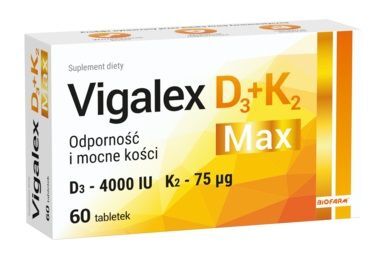Vigalex D3 4000 j.m. + K2 75mcg Max, 60 tabletek