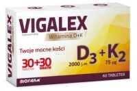 Vigalex witamina D3 2000 j.m. + K2 75mcg, 60 tabletek