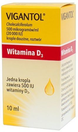 Vigantol 20000 IU, witamina D3, krople doustne, 10ml IR*
