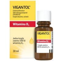 Vigantol 20000 IU, witamina D3, krople doustne, 30ml