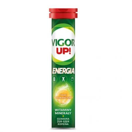 Vigor Up!, smak pomarańczowy, 20 tabletek musujących