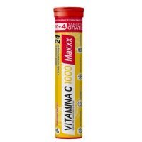 Vitamina C 1000 Maxxx, smak pomarańczowy, 24 tabletki musujące