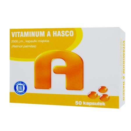 Vitaminum A Hasco 2500j.m., 50 kapsułek