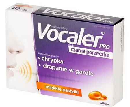 Vocaler Pro, smak czarnej porzeczki, 30 pastylek do ssania
