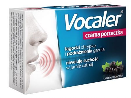 Vocaler, smak czarnej porzeczki, 12 pastylek do ssania