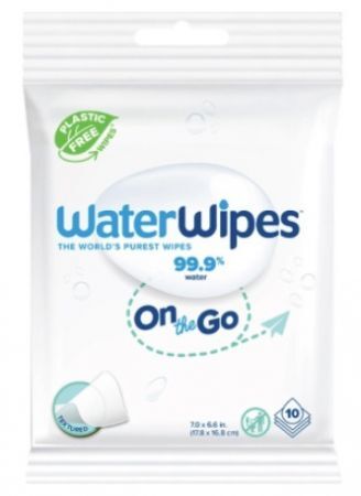 WaterWipes On the Go, chusteczki nawilżane, z teksturą, 10 sztuk