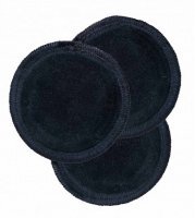 Wild Nature, wielorazowe płatki kosmetyczne z weluru bawełnianego, okrągłe, granatowe, 3 sztuki