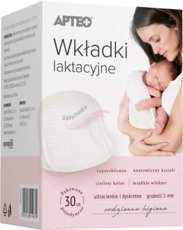 Wkładki laktacyjne Apteo, 30 sztuk