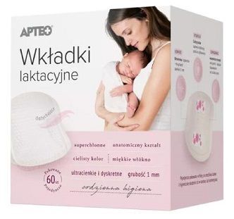 Wkładki laktacyjne Apteo, 60 sztuk