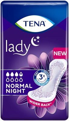 Wkłady anatomiczne Tena Lady Normal Night, chłonność 3,5/8, 10 sztuk