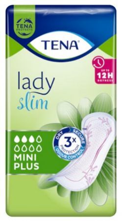 Wkłady anatomiczne Tena Lady Slim Mini Plus, chłonność 3/8, 16 sztuk