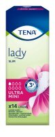 Wkłady anatomiczne Tena Lady Slim Ultra Mini, chłonność 1/8, 14 sztuk
