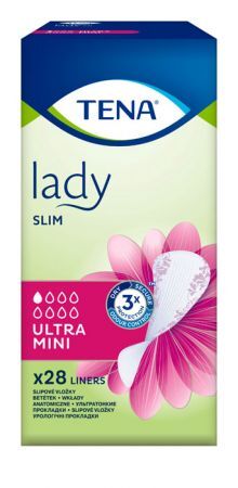 Wkłady anatomiczne Tena Lady Slim Ultra Mini, chłonność 1/8, 28 sztuk