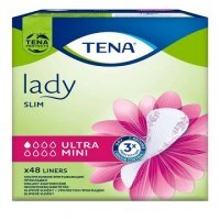Wkłady anatomiczne Tena Lady Slim Ultra Mini, chłonność 1/8, 48 sztuk