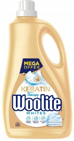 Woolite Keratin Therapy, płyn do prania białych tkanin i jasnych kolorów, 3,6l