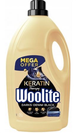 Woolite Keratin Therapy, płyn do prania ciemnych tkanin, 4,5l