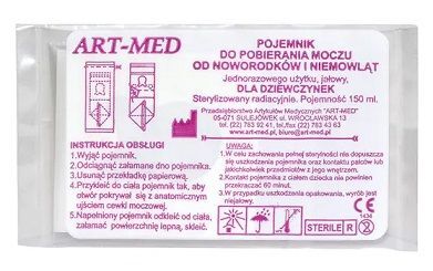 Woreczek do pobierania moczu, dla dziewczynek, jałowy, 150 ml, 1 sztuka