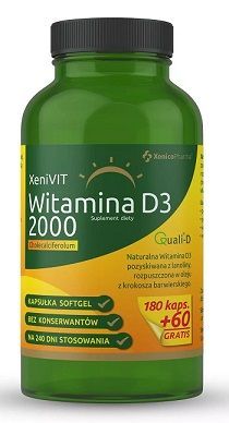 XeniVIT Witamina D3 2000 j.m., 240 kapsułek