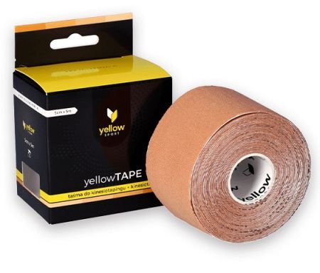 Yellow Sport, taśma do kinesiotapingu, 5cmx5m, cielista, 1 sztuka