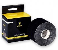 Yellow Sport, taśma do kinesiotapingu, 5cmx5m, czarna, 1 sztuka