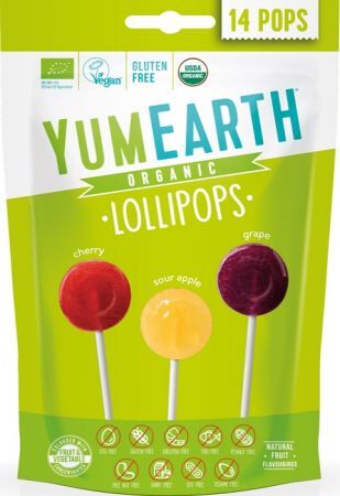 YumEarth, lizaki owocowe, kwaśne, mix smaków, 14 sztuk