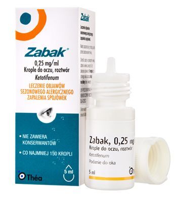 Zabak 0,25mg/ml, krople do oczu, 5ml
