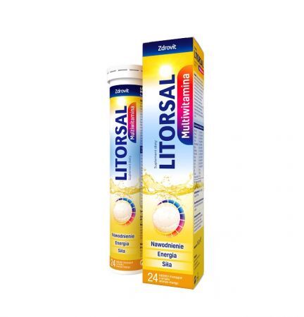 Zdrovit Litorsal Multiwitamina, smak ananas-mango, 24 tabletki musujące