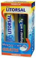 Zdrovit Litorsal, smak cytrynowo-miętowy, 24 tabletki musujące + Zdrovit, Magnez z witaminą B6, smak cytrynowy, 24 tabletki musujące