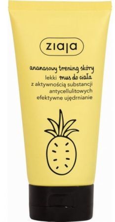 Ziaja Ananasowy Trening Skóry, lekki mus do ciała, efektywne ujędrnianie, 160ml