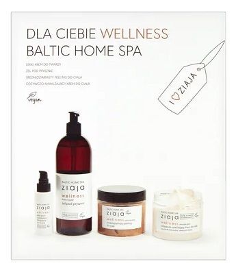 Ziaja Baltic Home Spa, lekki krem do twarzy, 50ml + żel pod prysznic, 500ml + krem do ciała, 300ml + peeling do ciała, 300ml, zestaw