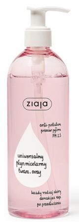 Ziaja de-makijaż Anti-Pollution, uniwersalny płyn micelarny, każdy rodzaj skóry, 390ml