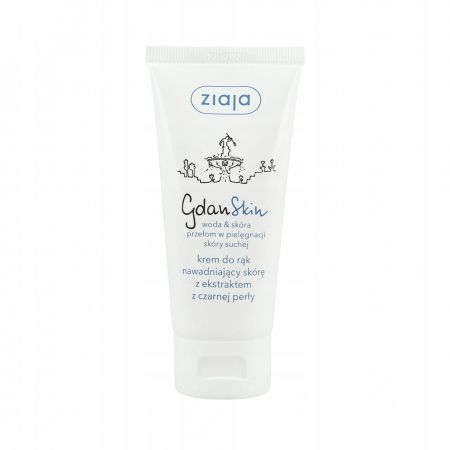 Ziaja GdanSkin, krem do rąk nawadniający, z ekstraktem z czarnej perły, 50ml