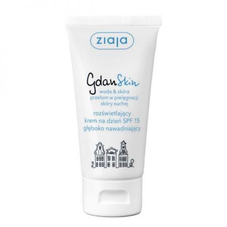 Ziaja GdanSkin, krem rozświetlający SPF 15, głęboko nawadniający, na dzień, 50ml